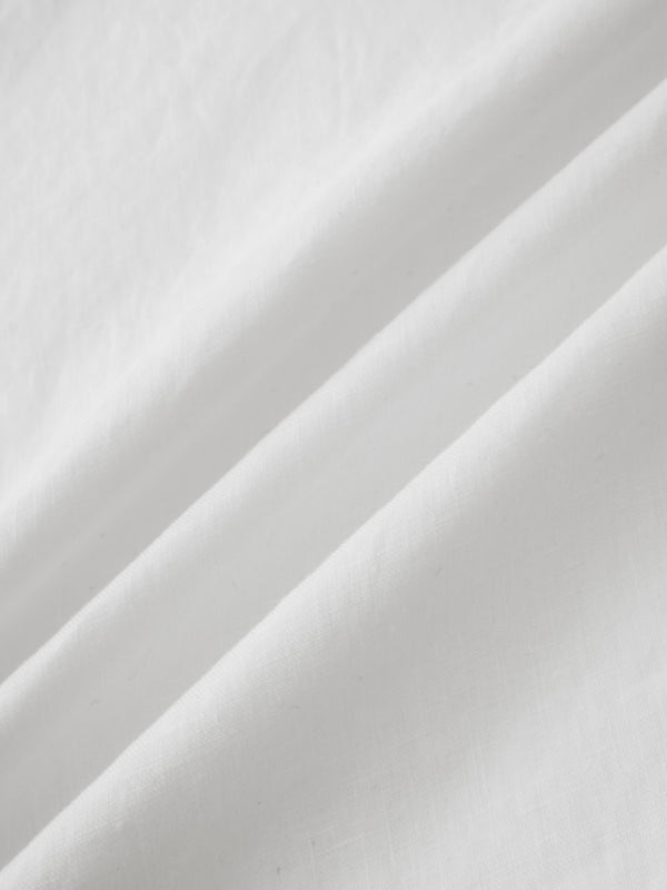 Linen Slip Skirt-White