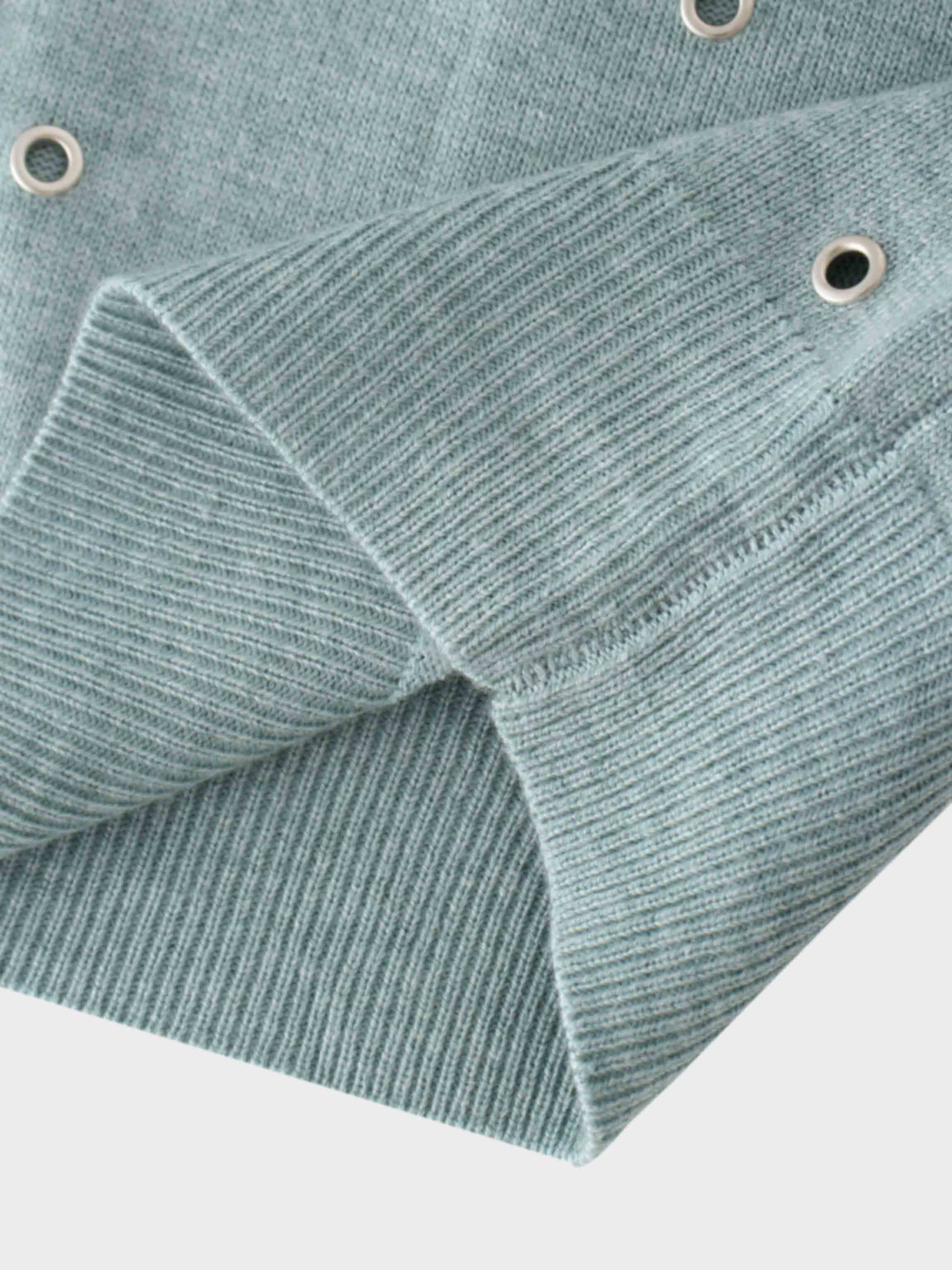 Grommet Cardigan-Seafoam