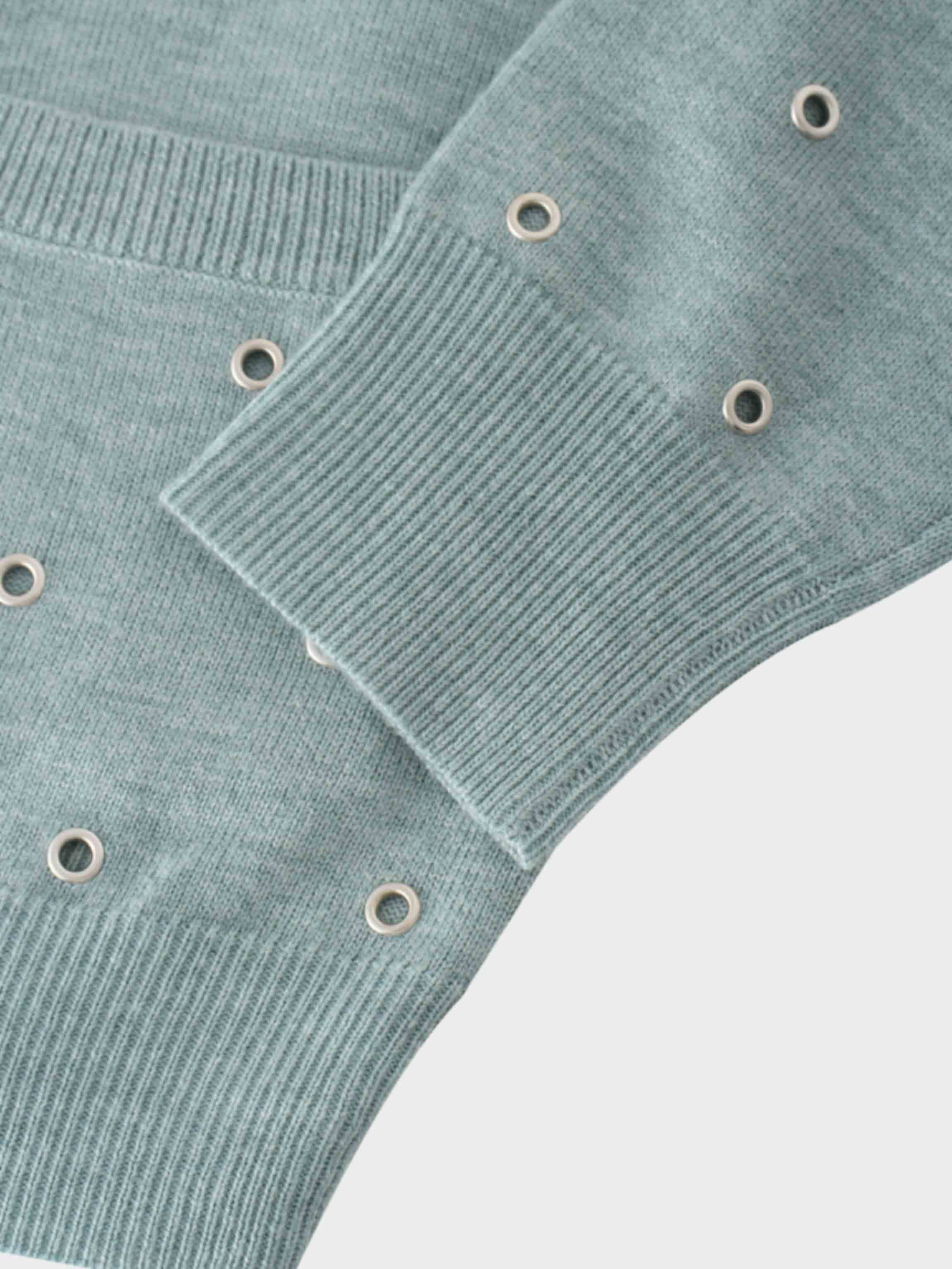 Grommet Cardigan-Seafoam