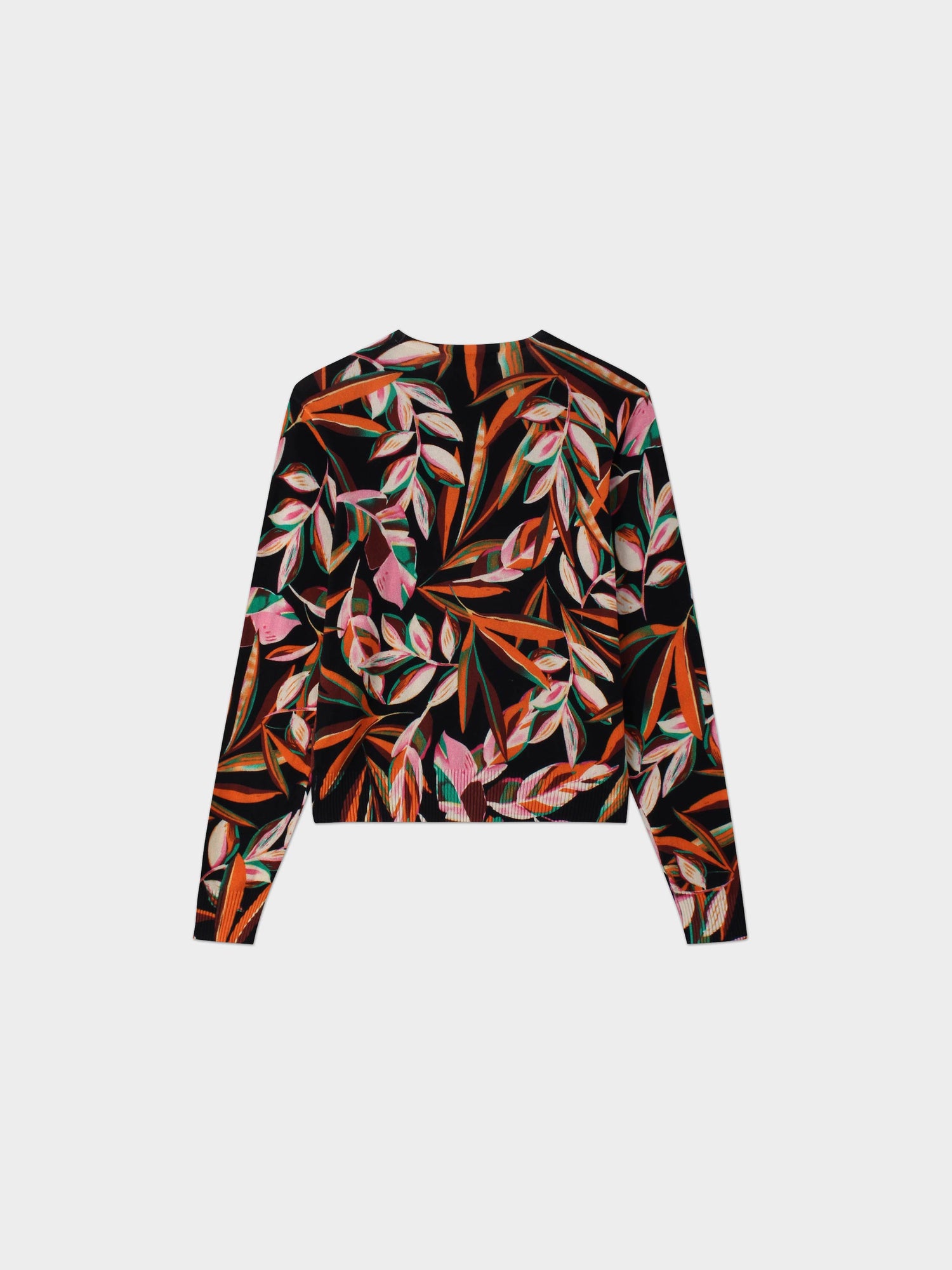 Printed Sweater-Colored Tropic Black