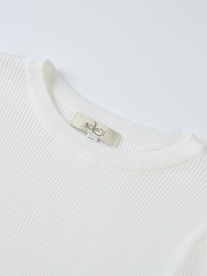 Ruffle Cuff Sweater - Cream