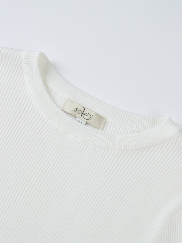 Ruffle Cuff Sweater - Cream