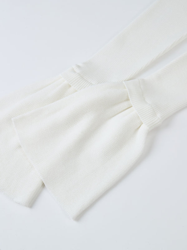 Ruffle Cuff Sweater - Cream