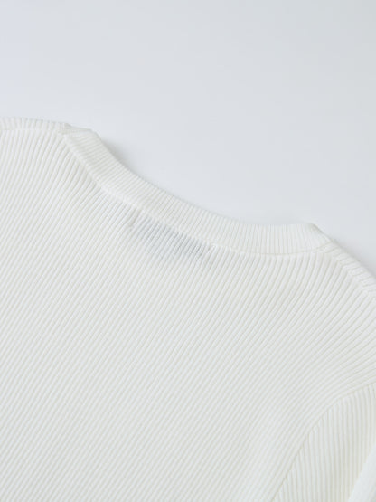 Ruffle Cuff Sweater - Cream