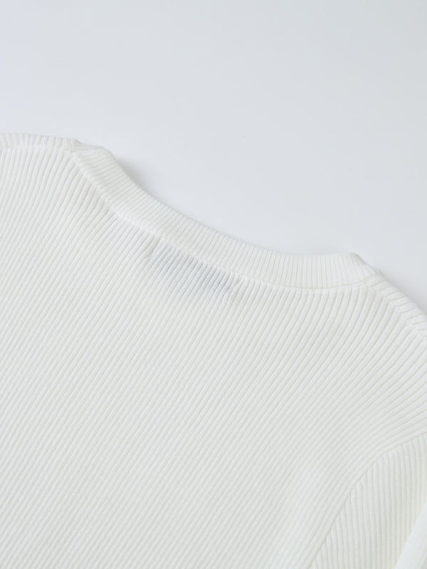 Ruffle Cuff Sweater - Cream
