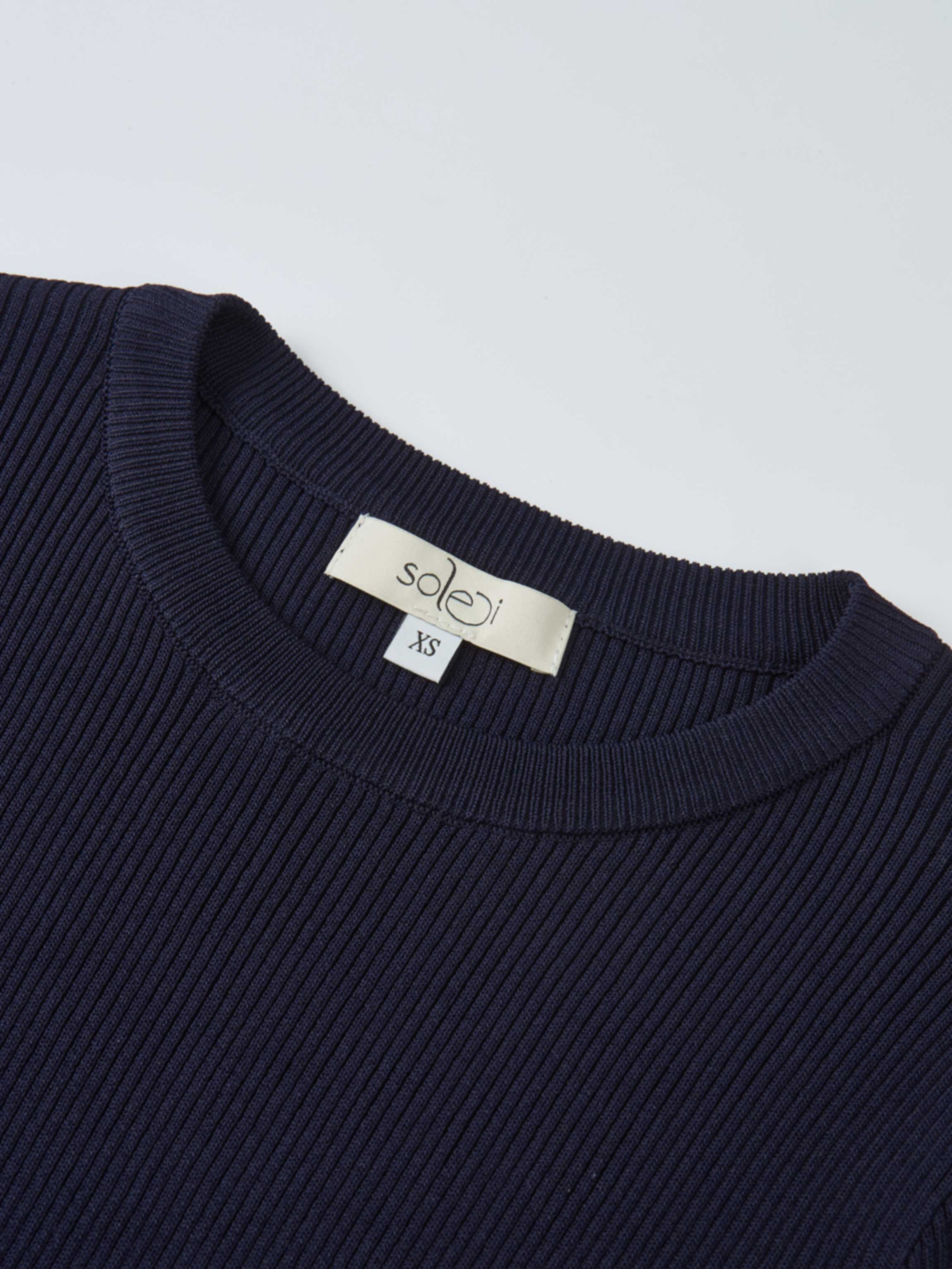 Ruffle Cuff Sweater - Navy