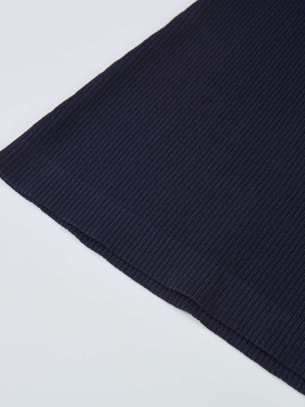 Ruffle Cuff Sweater - Navy