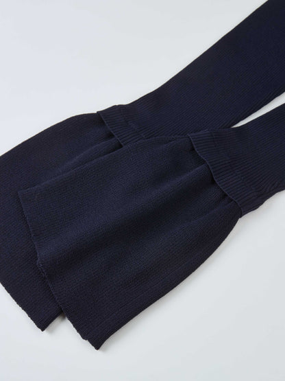 Ruffle Cuff Sweater - Navy