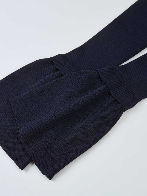 Ruffle Cuff Sweater - Navy
