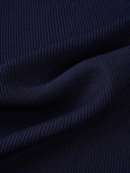 Ruffle Cuff Sweater - Navy