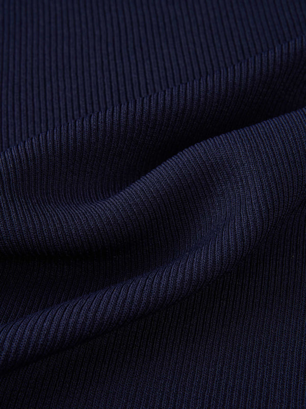 Ruffle Cuff Sweater - Navy
