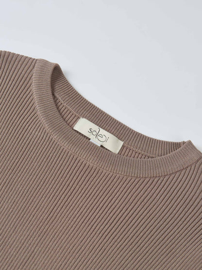 Ruffle Cuff Sweater - Warm Taupe