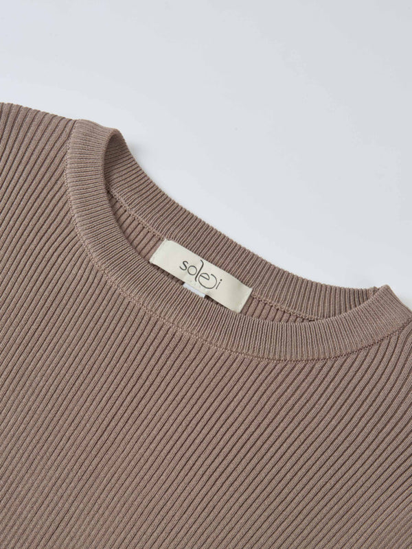 Ruffle Cuff Sweater - Warm Taupe