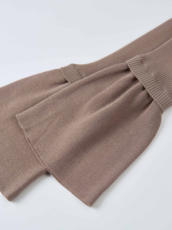 Ruffle Cuff Sweater - Warm Taupe