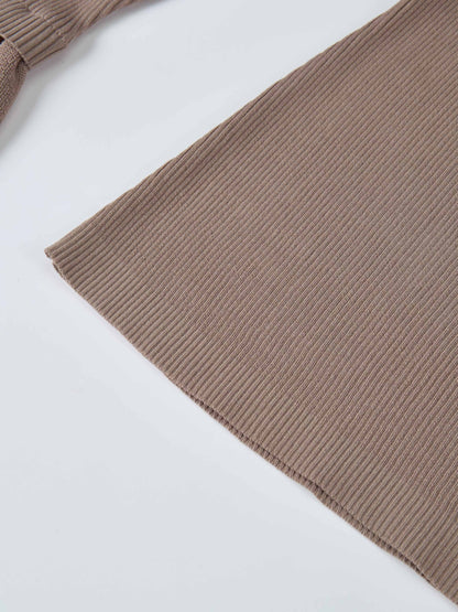 Ruffle Cuff Sweater - Warm Taupe