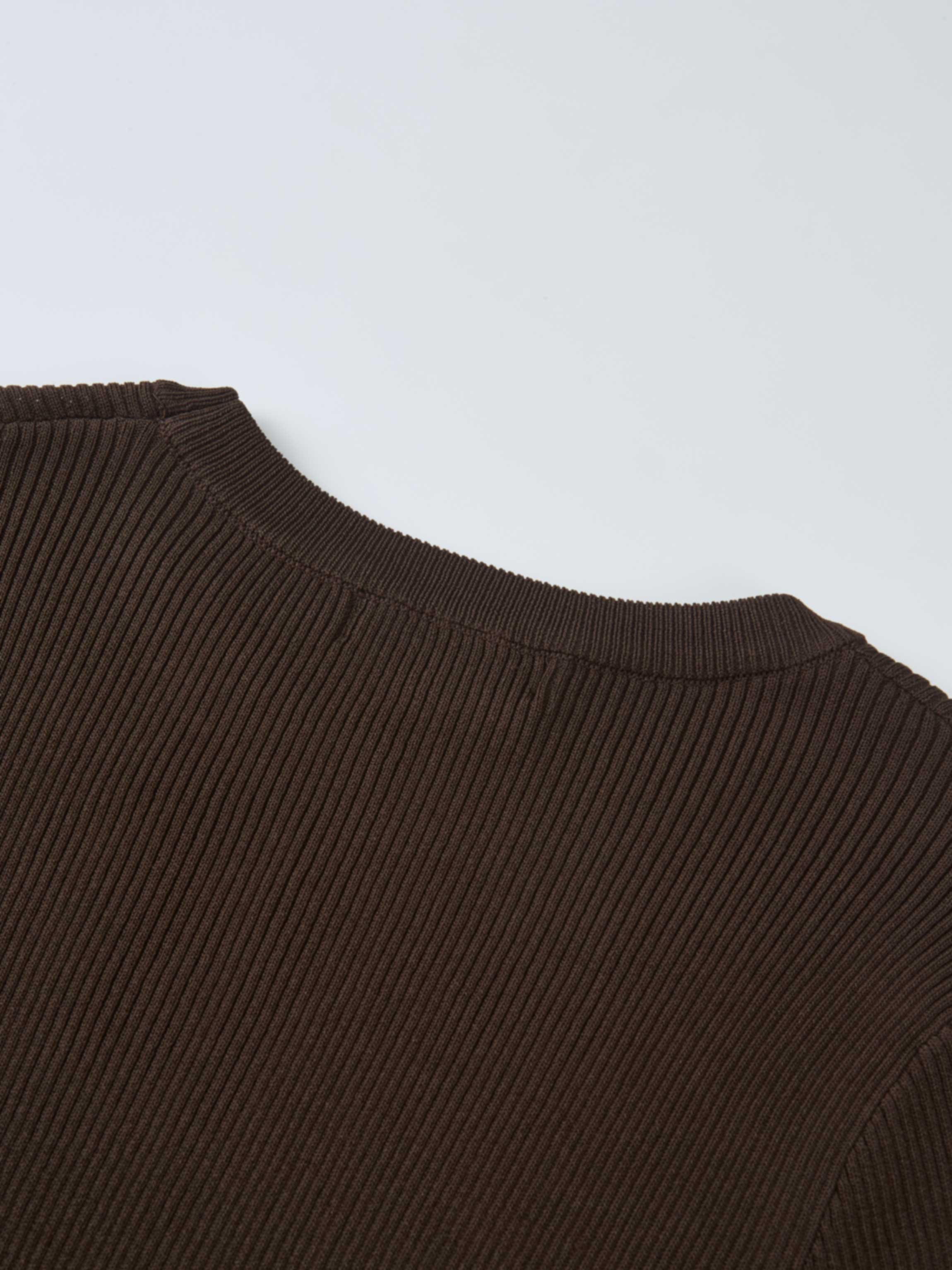 Ruffle Cuff Sweater - Brown
