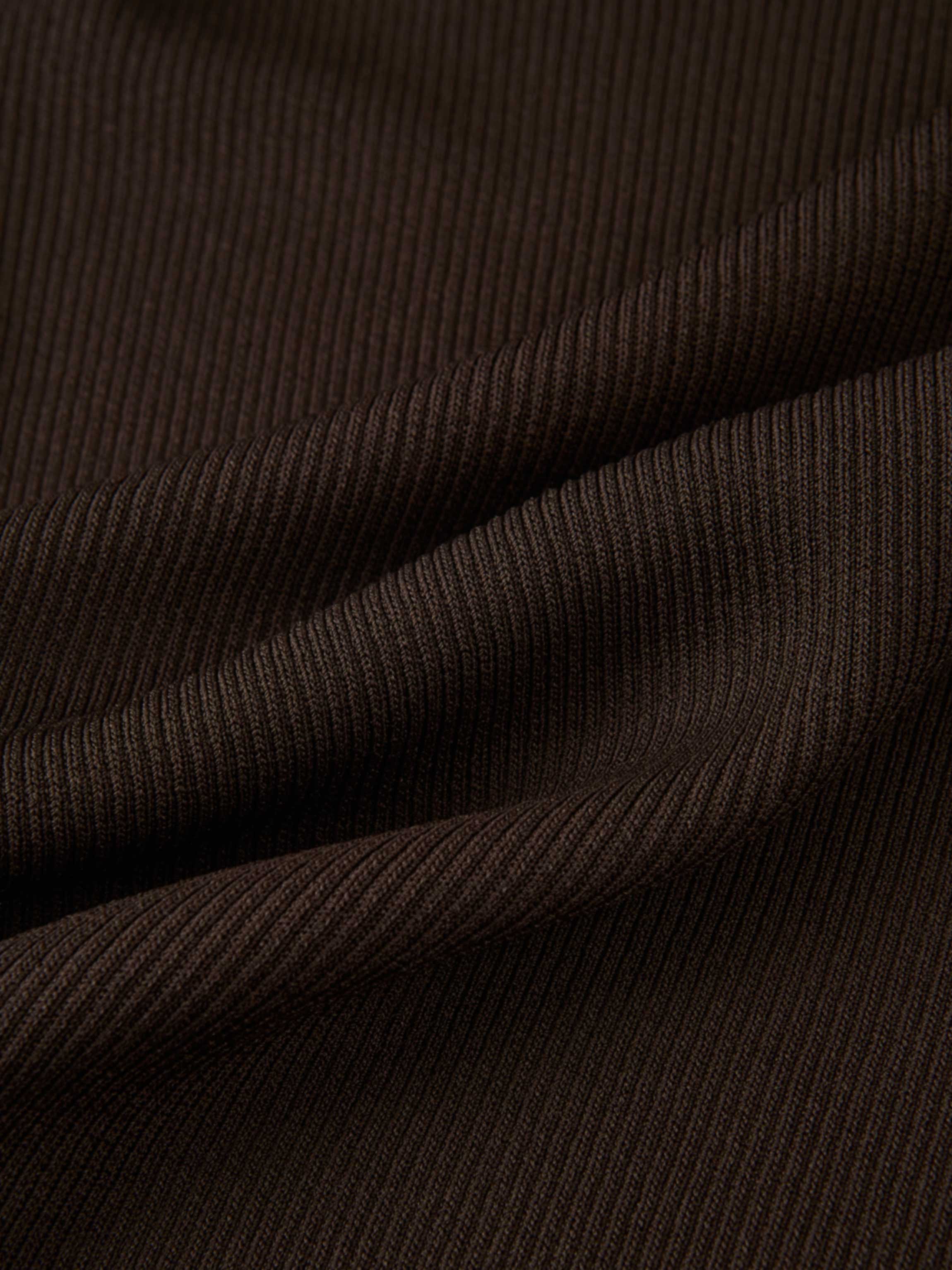 Ruffle Cuff Sweater - Brown