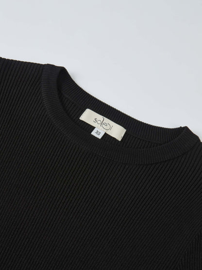Ruffle Cuff Sweater - Black