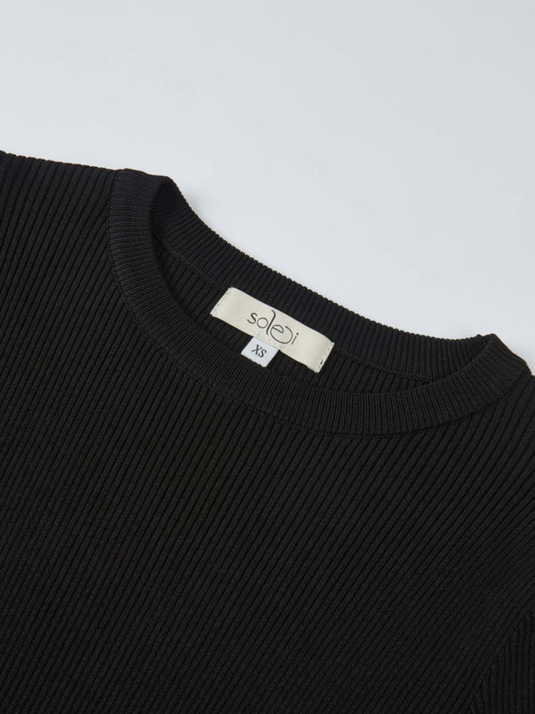 Ruffle Cuff Sweater - Black