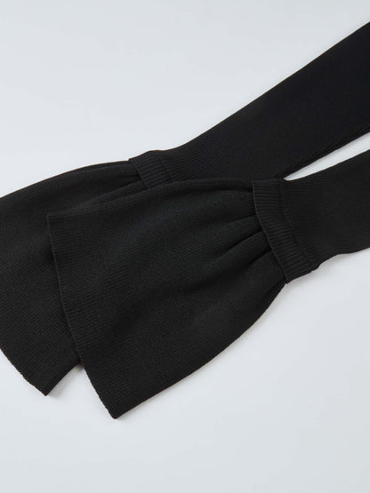 Ruffle Cuff Sweater - Black