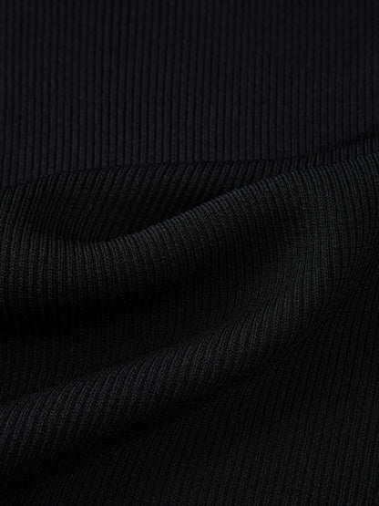 Ruffle Cuff Sweater - Black