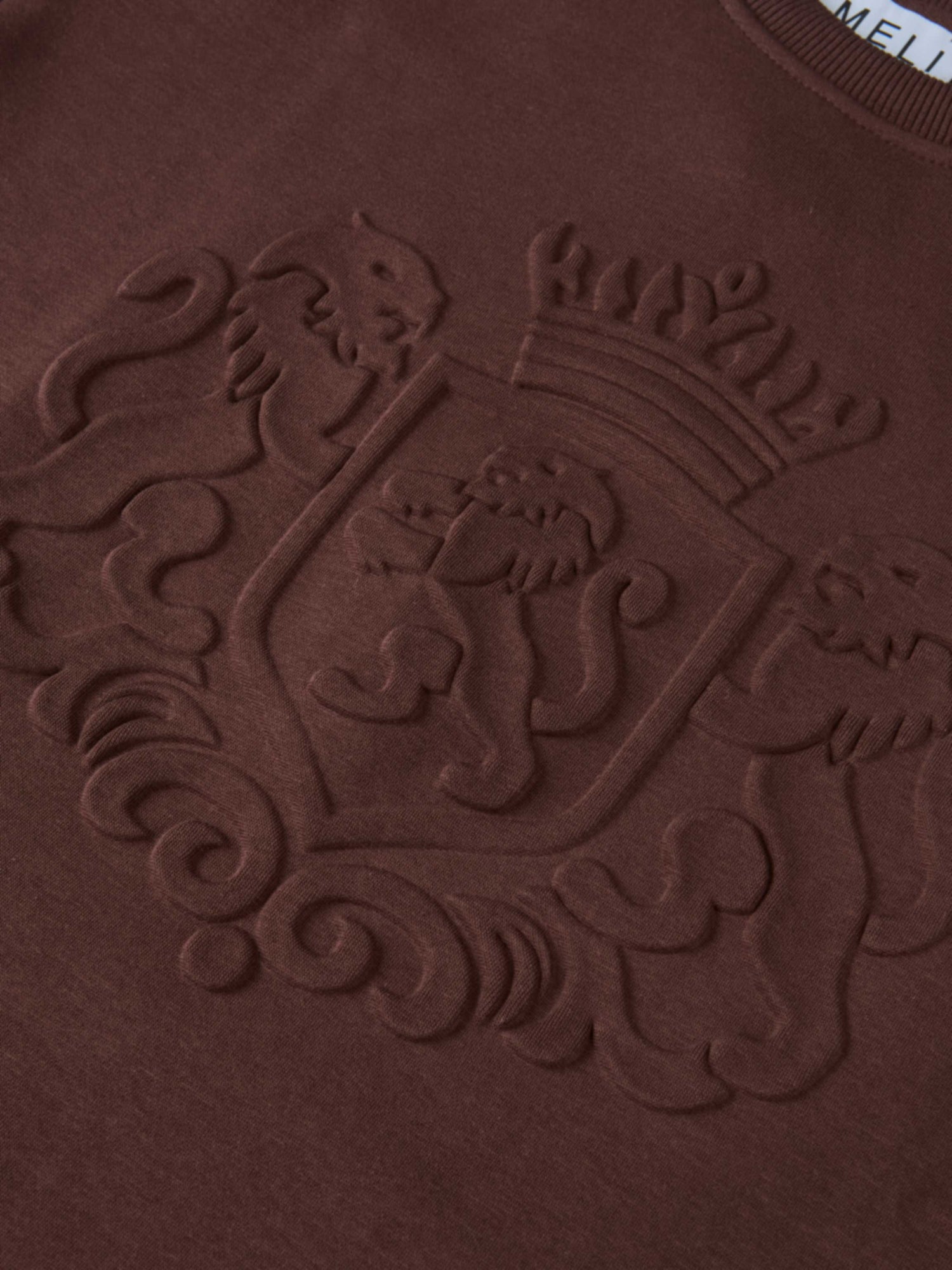Embossed Sweatshirt - Brown