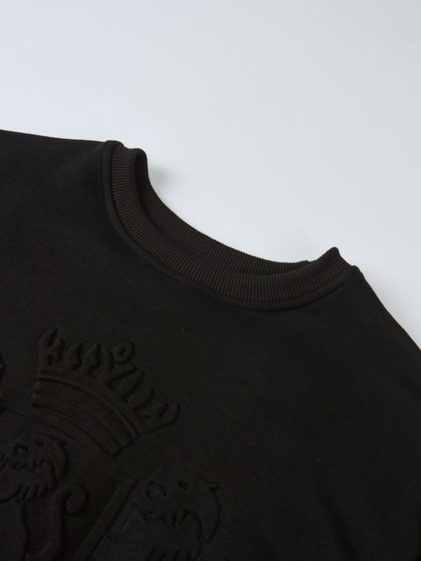 Embossed Sweatshirt - Black