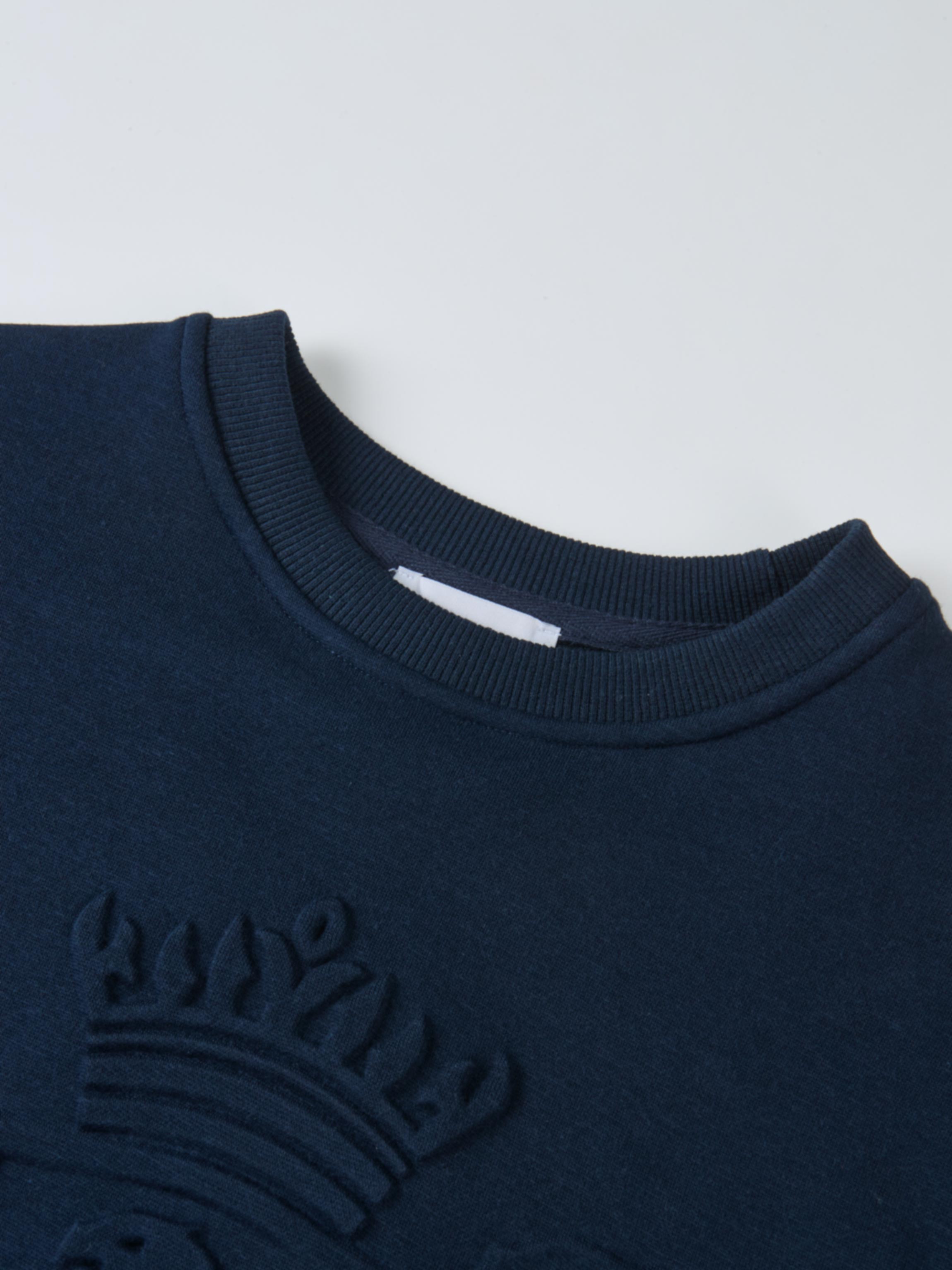 Embossed Sweatshirt - Navy