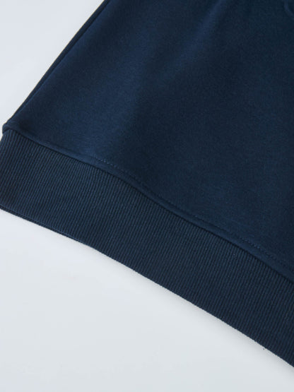 Embossed Sweatshirt - Navy