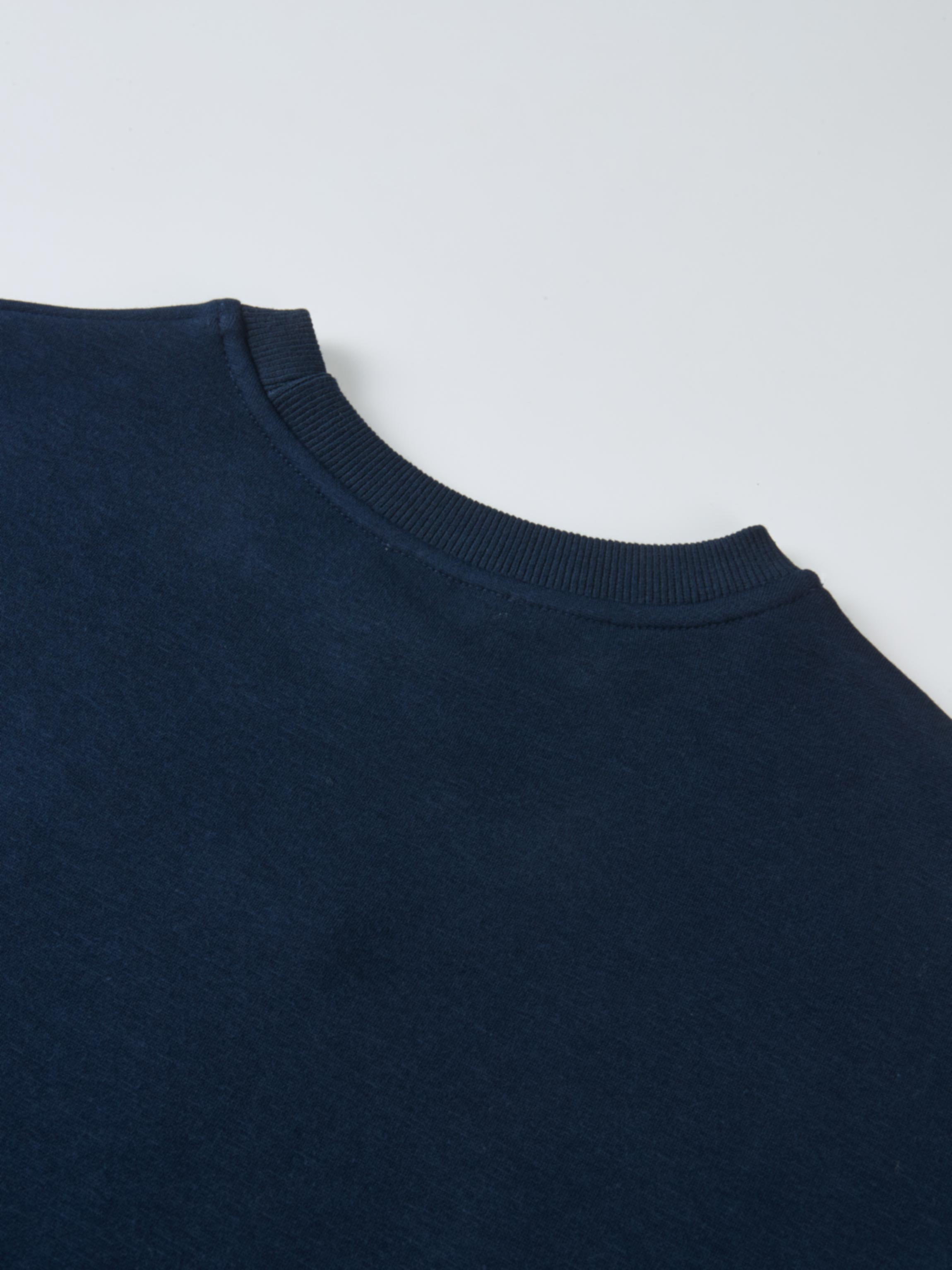 Embossed Sweatshirt - Navy
