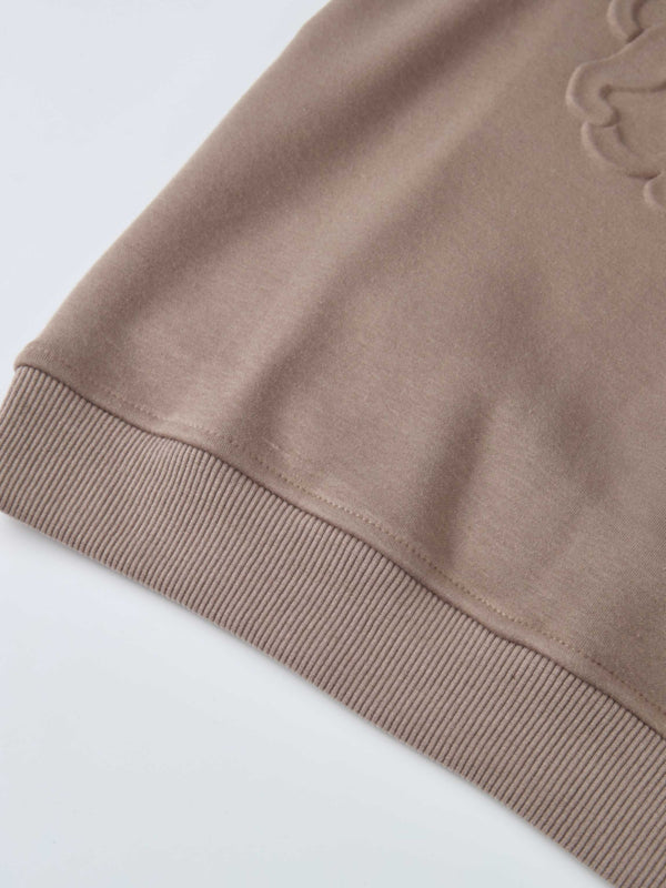 Embossed Sweatshirt - Taupe
