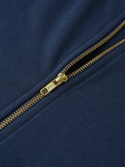 Lightweight Zip Up Hoodie - Navy