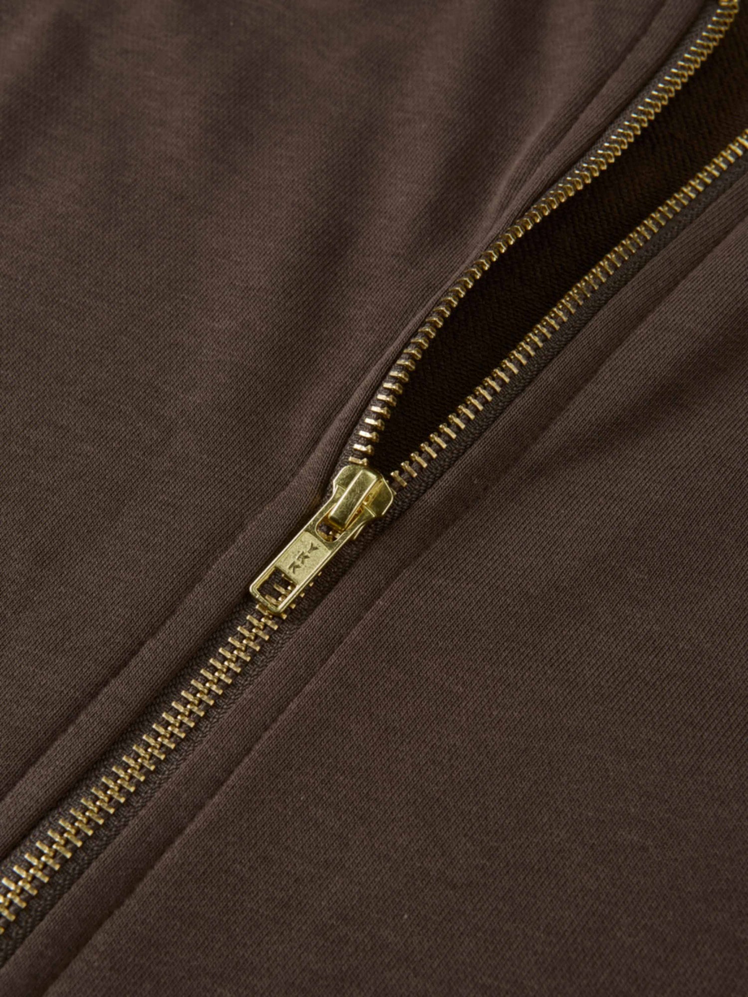 Lightweight Zip Up Hoodie - Brown