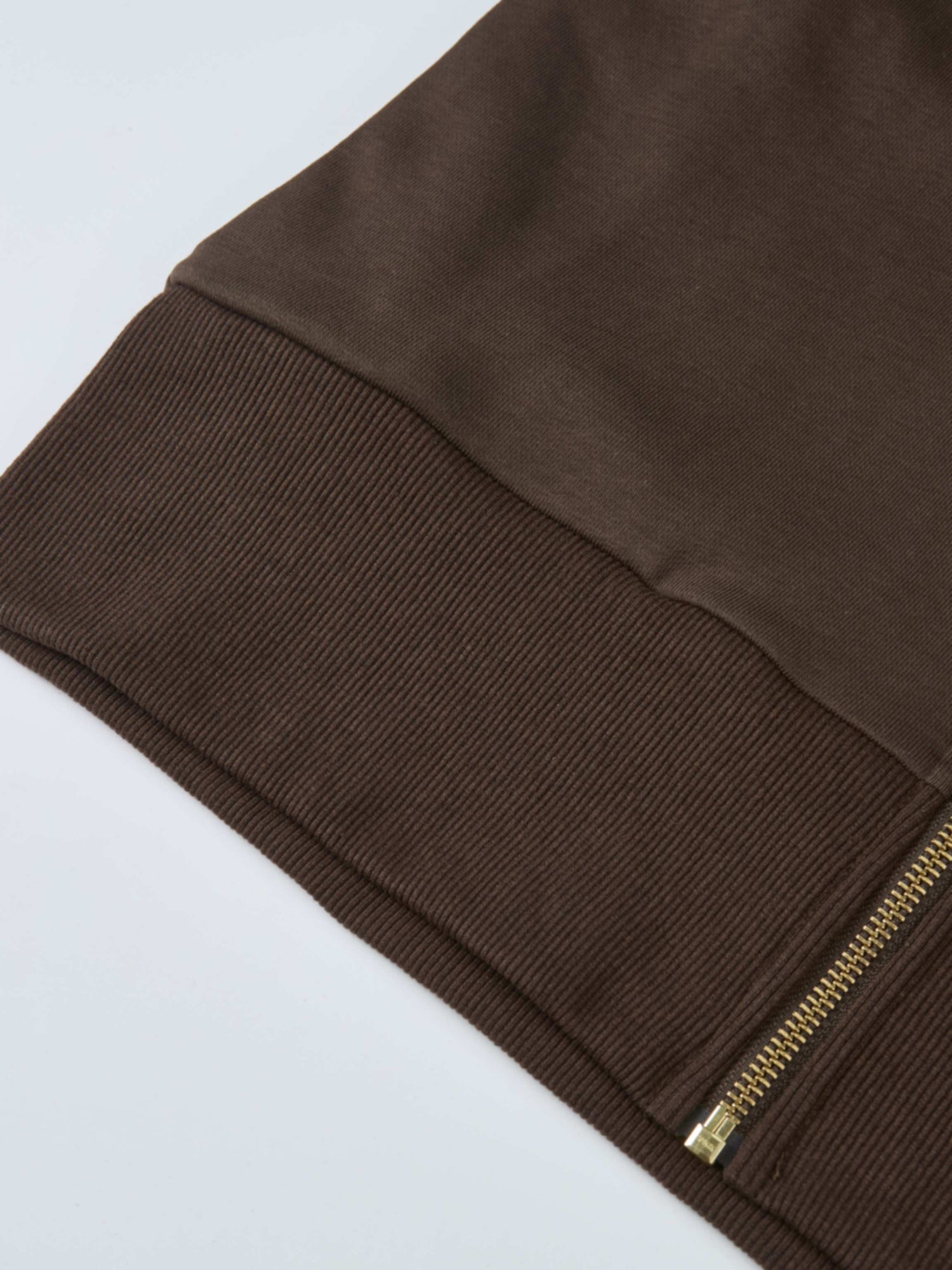 Lightweight Zip Up Hoodie - Brown