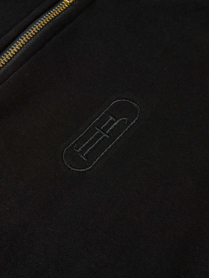 Lightweight Zip Up Hoodie - Black