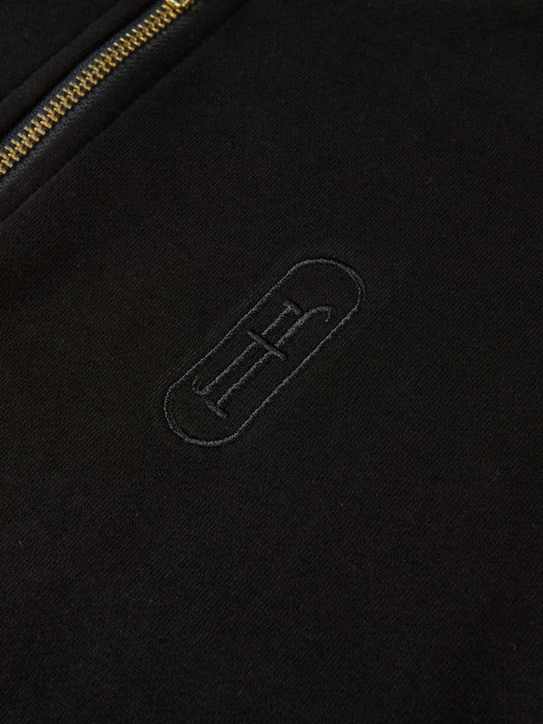 Lightweight Zip Up Hoodie - Black