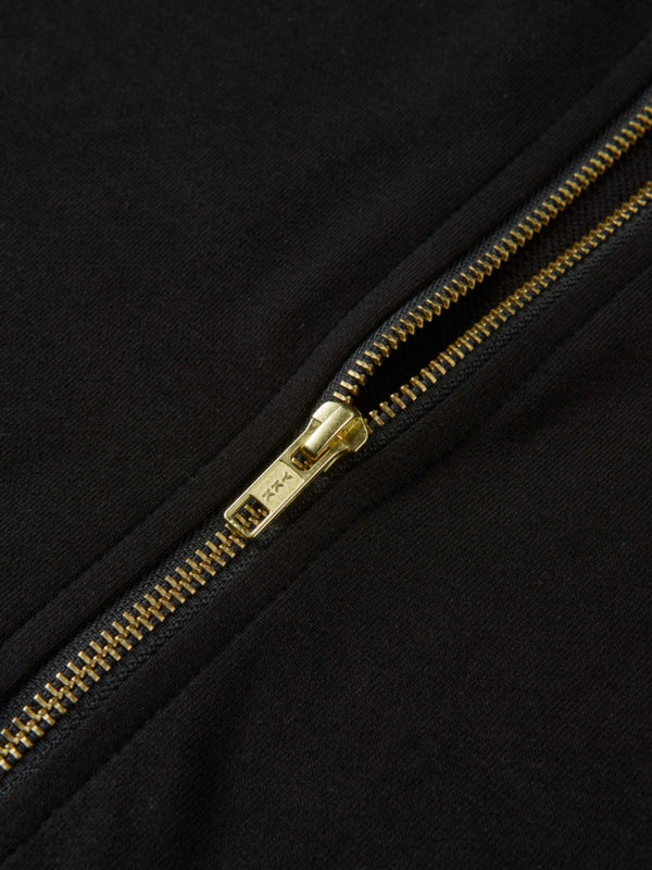 Lightweight Zip Up Hoodie - Black