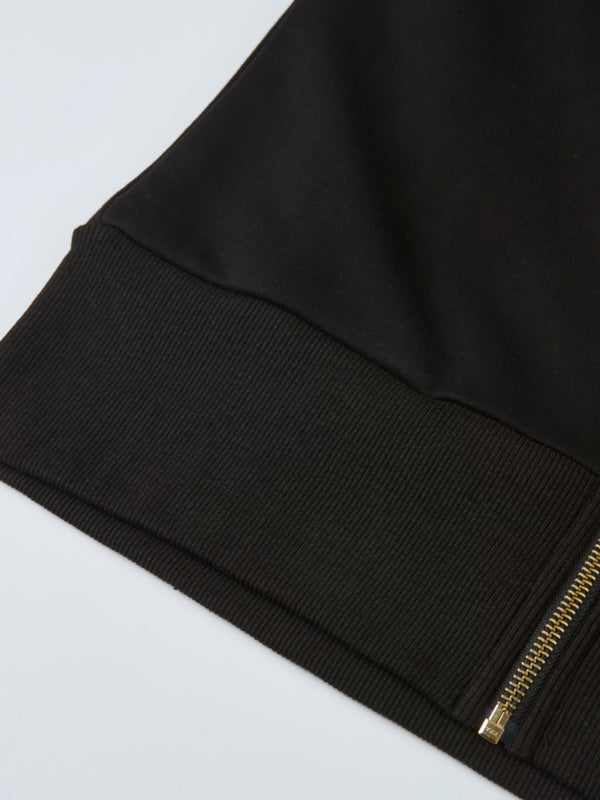 Lightweight Zip Up Hoodie - Black