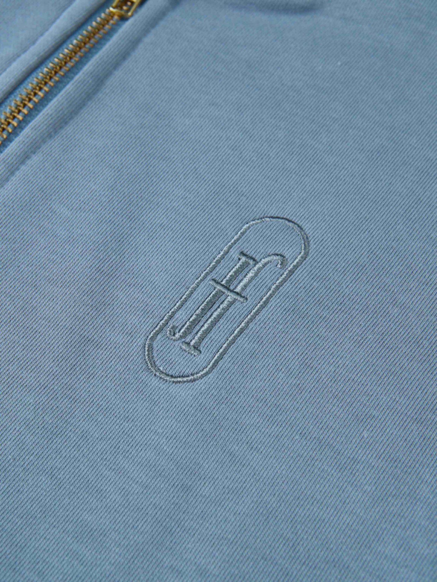 Lightweight Zip Up Hoodie - Denim Blue