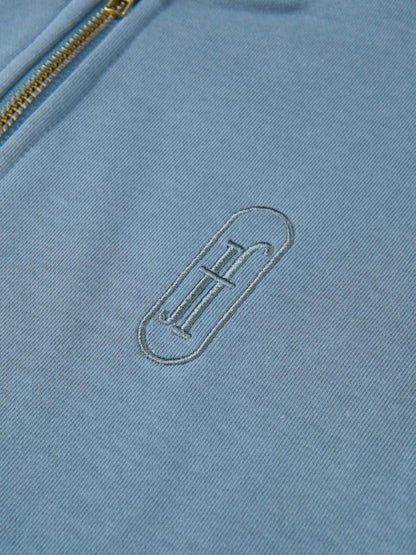 Lightweight Zip Up Hoodie - Denim Blue
