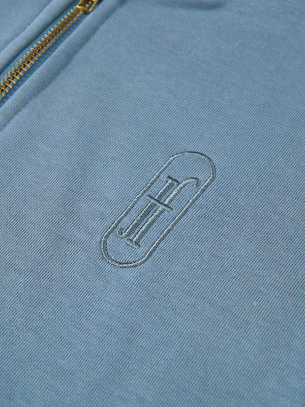 Lightweight Zip Up Hoodie - Denim Blue