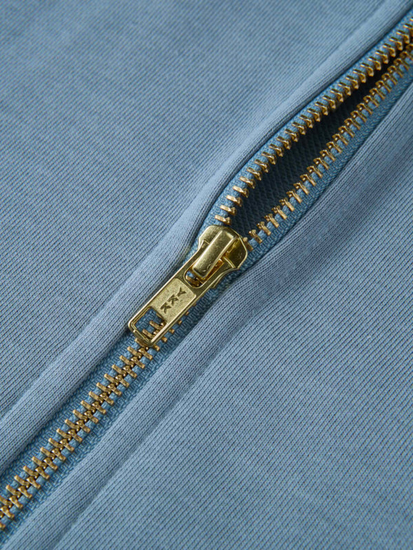 Lightweight Zip Up Hoodie - Denim Blue
