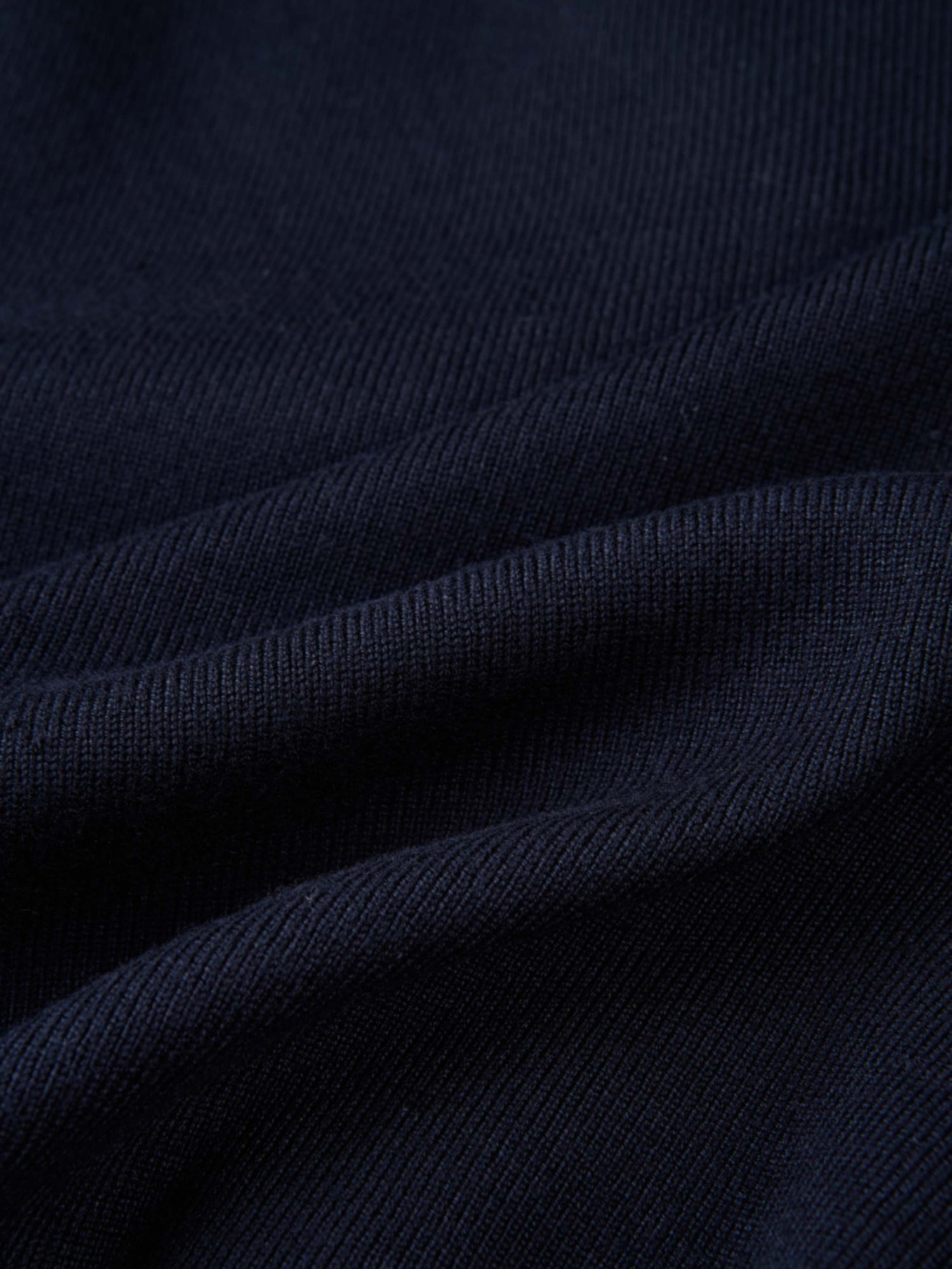 Basic Crew Knit Cardigan 17"- Navy