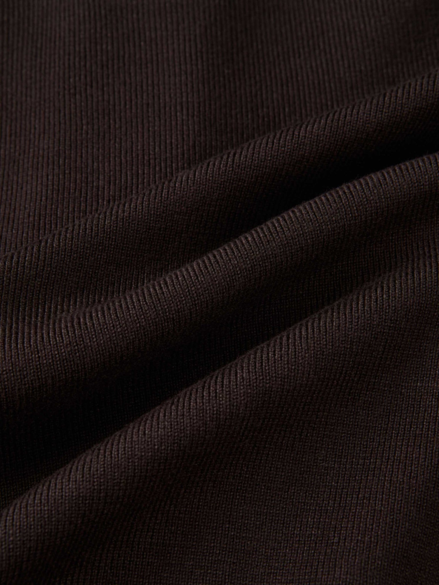 Basic Crew Knit Cardigan 17" - Brown