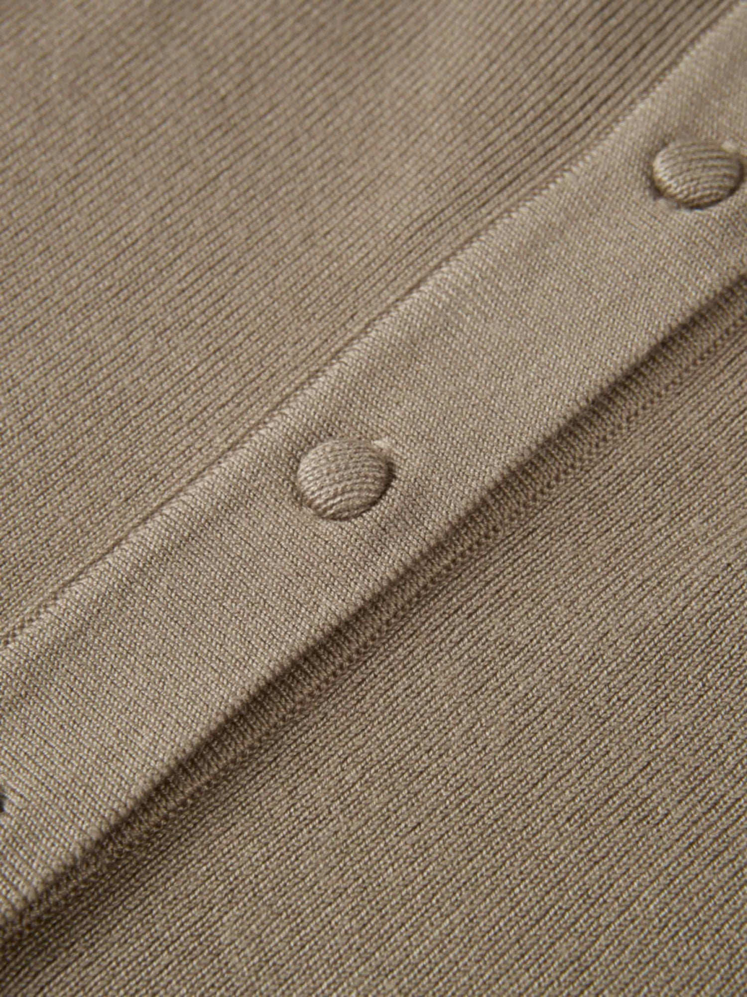 Basic Crew Knit Cardigan 17" - Warm Taupe