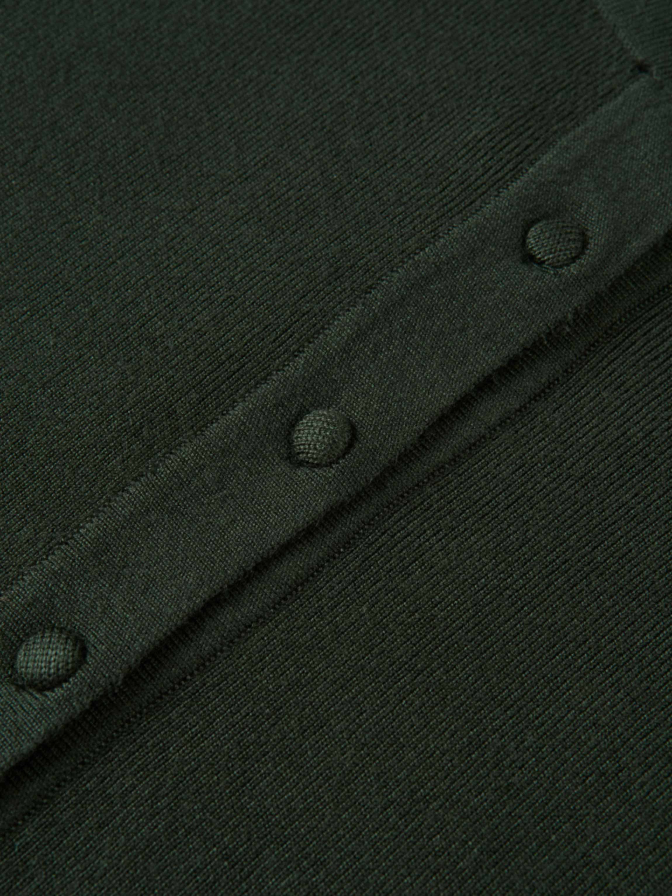 Basic Crew Knit Cardigan 17"- Green