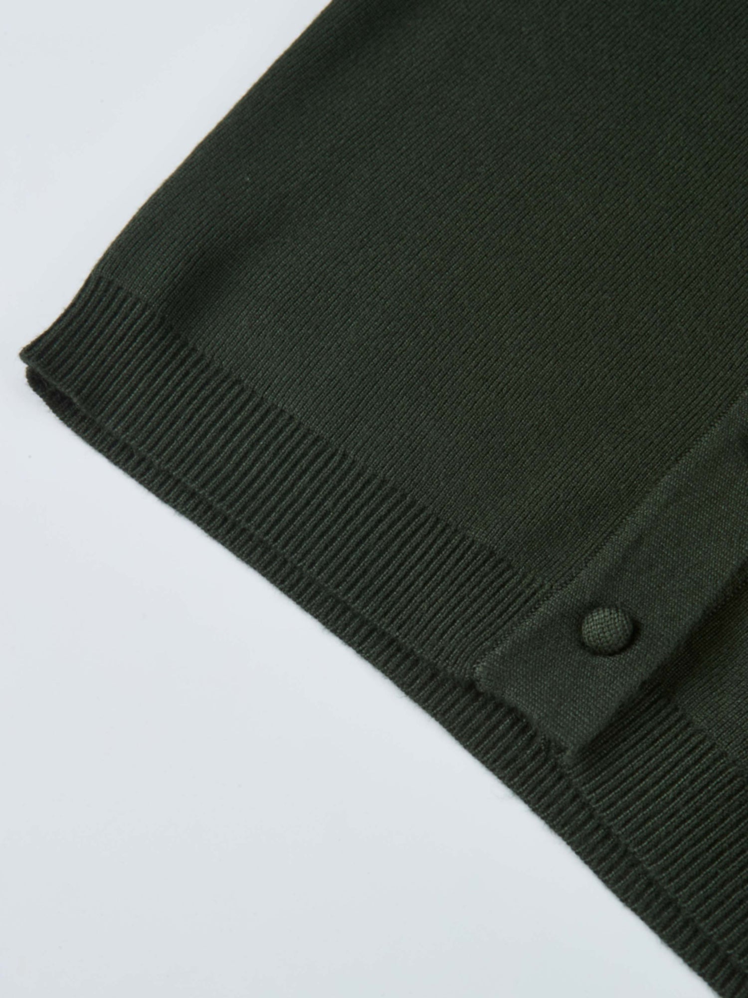 Basic Crew Knit Cardigan 17"- Green