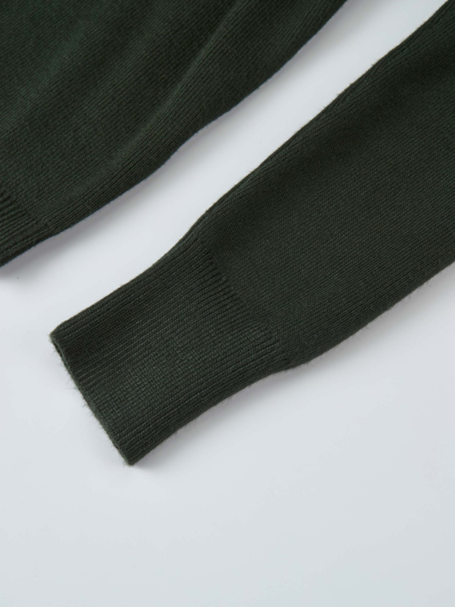 Basic Crew Knit Cardigan 17"- Green