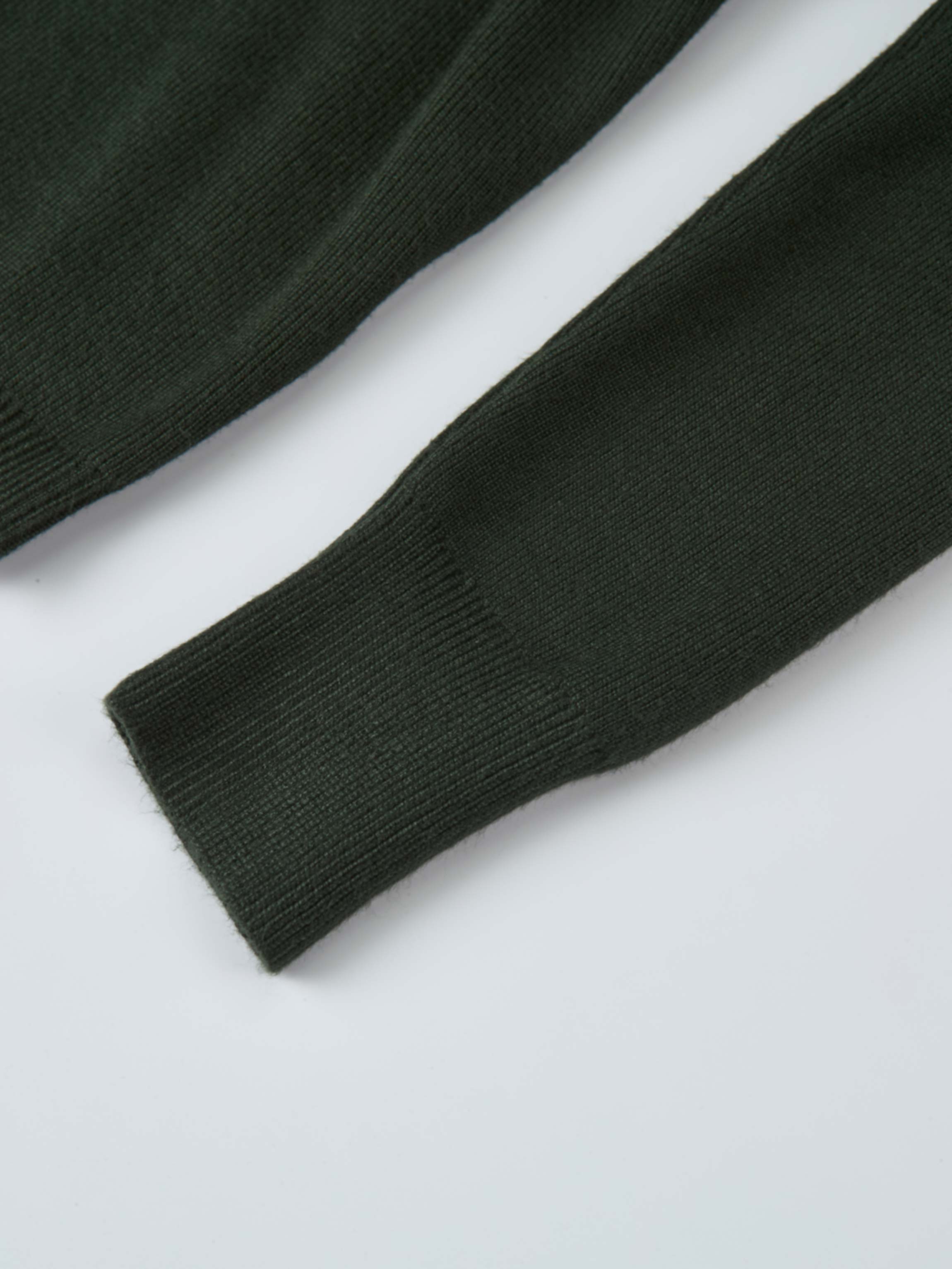Basic Crew Knit Cardigan 17"- Green