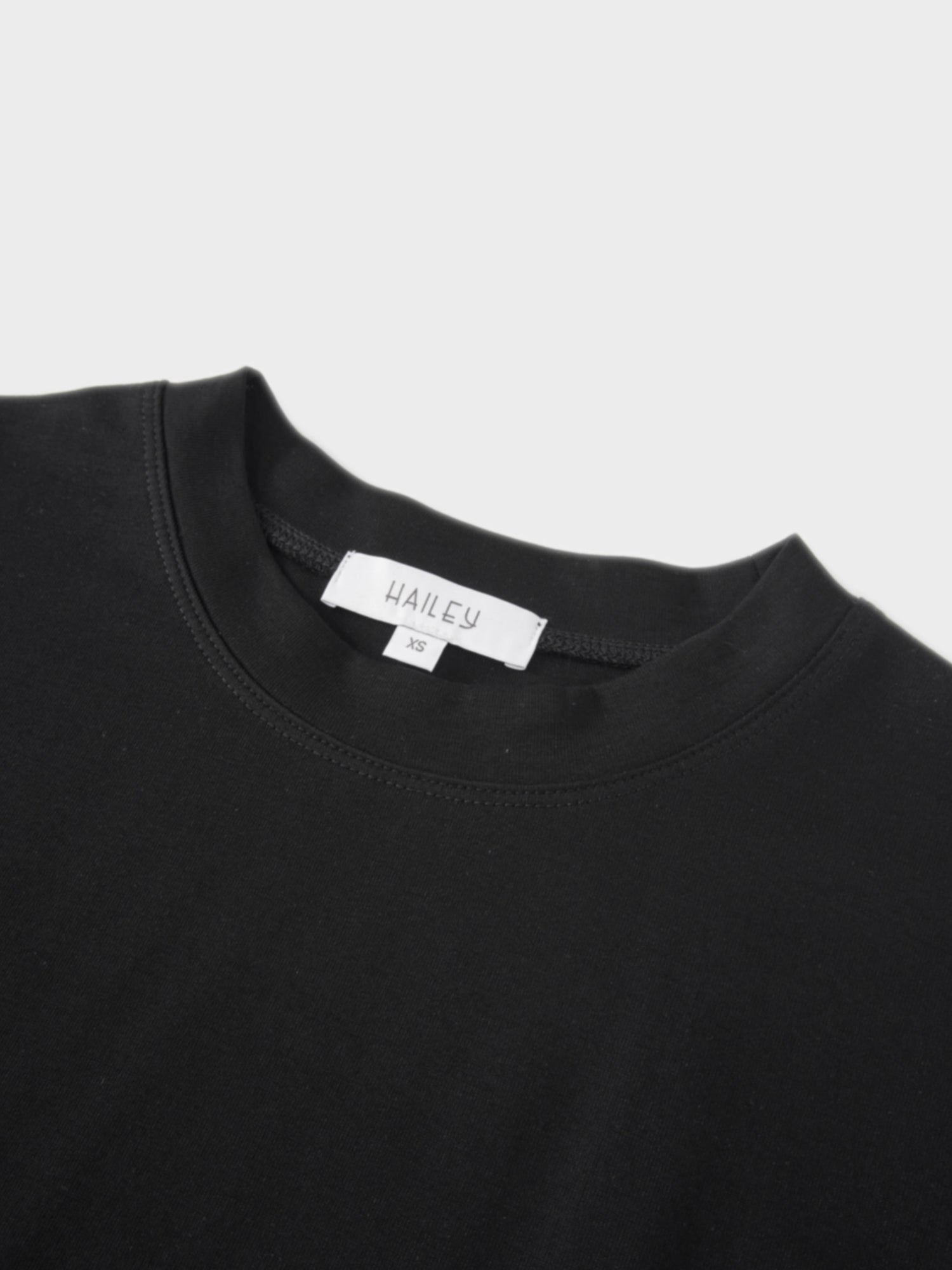 Side Tie T-Shirt Dress-Black